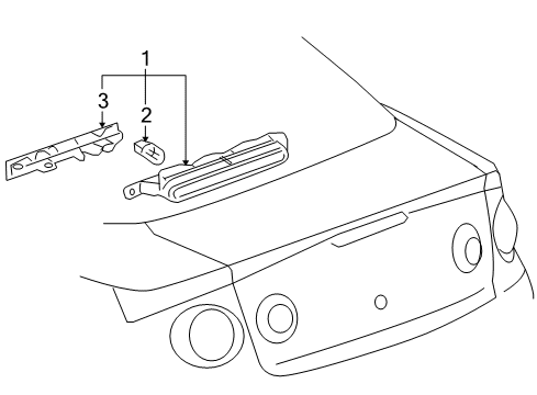 2008 Pontiac G5 Bulbs Lamp Asm-High Mount Stop Diagram for 15271522