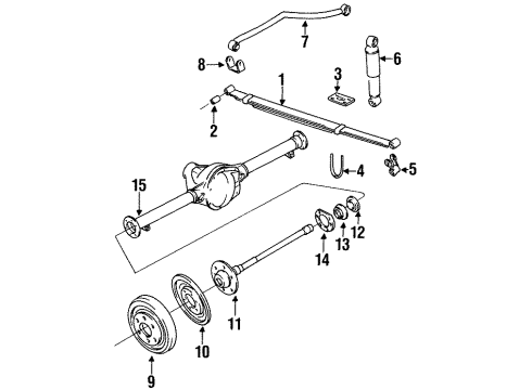 1991 Jeep Cherokee Rear Brakes Seal Pkg Diagram for 5252630