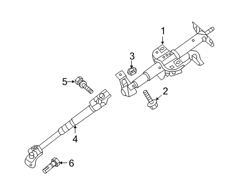 2010 Kia Optima Steering Column & Wheel, Steering Gear & Linkage Column Assembly-Steering Diagram for 563102G000