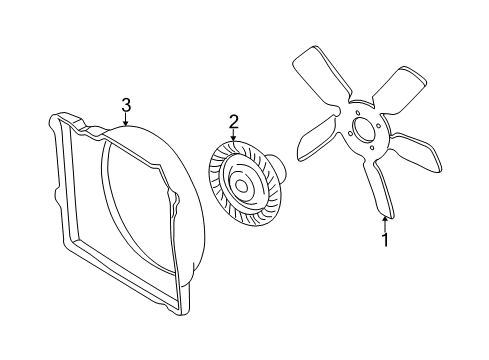 2002 Jeep Grand Cherokee Cooling System, Radiator, Water Pump, Cooling Fan Fan-Cooling Diagram for 52079984AA