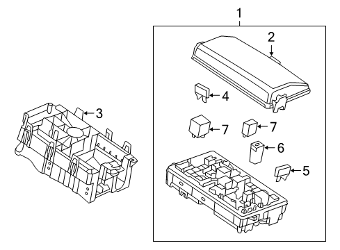 2012 Buick Regal Fuse & Relay Fuse & Relay Box Diagram for 22834270