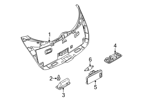 2010 Nissan Murano Interior Trim - Lift Gate FINISHER Assembly Auto Back Door Switch Diagram for 90970-1AA0A