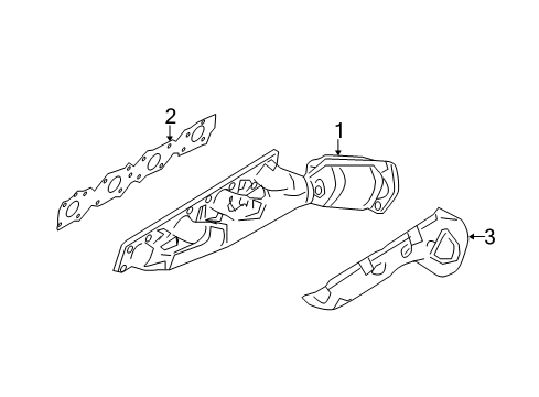 2011 Infiniti QX56 Exhaust Manifold Cover-Exhaust Manifold Diagram for 16590-1LA0B