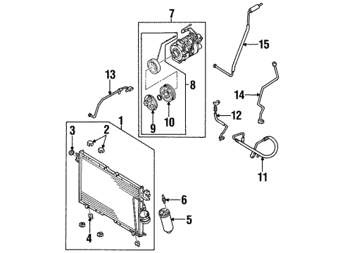 2000 Honda Passport Switches & Sensors Thermostat, A/C Diagram for 8-97225-240-0