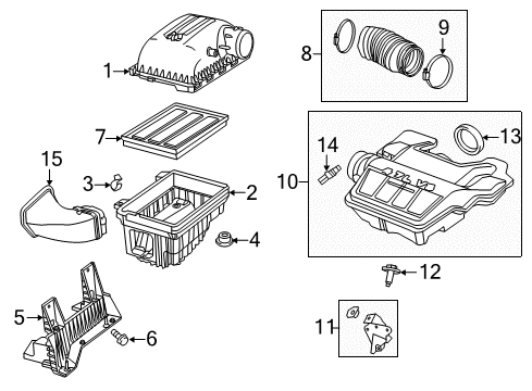 2013 Ram 1500 Filters Cover-Air Cleaner Diagram for 53032405AC