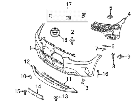 2022 BMW M440i xDrive Bumper & Components - Front Side Marker Reflector Left Diagram for 63147433785