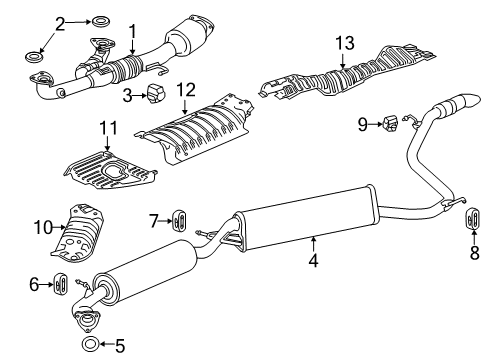 2021 Honda Odyssey Exhaust Components Plate A, Floor Heat Baffle Diagram for 74602-THR-A00