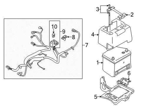 2002 Dodge Stratus Battery Battery Cable Diagram for MR583271