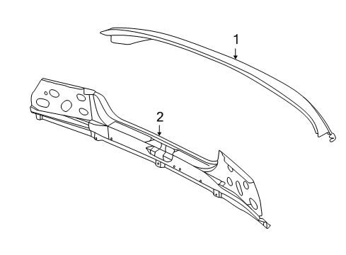 1997 BMW Z3 Rear Body Complete Tail Trim Diagram for 41348398697