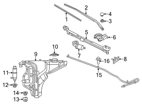 2018 Dodge Charger Wiper & Washer Components Linkage-WIPER Diagram for 68193884AA