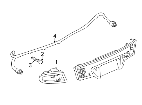 2004 Pontiac Sunfire Tail Lamps Lamp Asm, Tail Diagram for 19299095