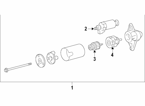 2020 Toyota RAV4 Starter Starter Diagram for 28100-25070