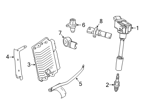 2021 Lexus NX300h Powertrain Control Bracket, Engine Control Computer Diagram for 89667-42060