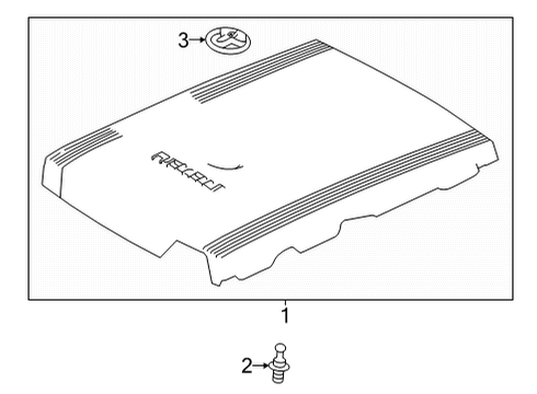 2022 Toyota Mirai Engine Appearance Cover Engine Cover Bracket Diagram for 90109-06385