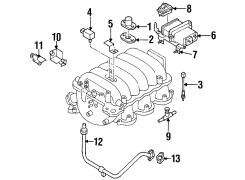 1998 Honda Passport Powertrain Control Meter Assembly, Air Flow Diagram for 8-25166-846-1