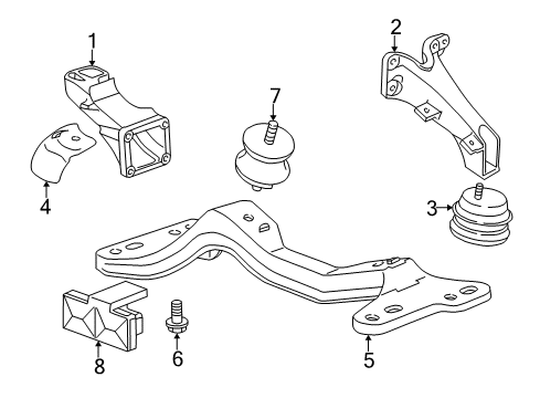 1997 BMW Z3 Engine & Trans Mounting RUBBER MOUNTING Diagram for 11811139883