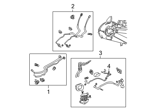 2008 Toyota Sienna Auxiliary Heater & A/C Tube Assembly Diagram for 88840-08170