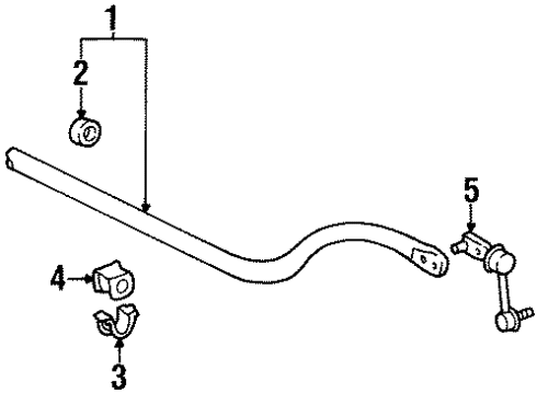 1996 Lexus GS300 Stabilizer Bar & Components - Front Bush Diagram for 90385-31002