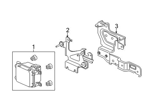 2016 Acura MDX Cruise Control System Bracket Assembly Diagram for 36801-TZ6-A02