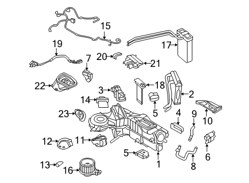 2010 Ford F-250 Super Duty Heater Core & Control Valve Heater Core Diagram for 7C3Z-18476-A