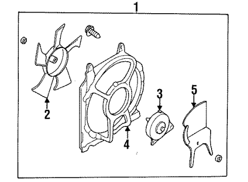 1995 Nissan Sentra A/C Condenser Fan Fan & Motor Assy-Condenser Diagram for 92120-5B401