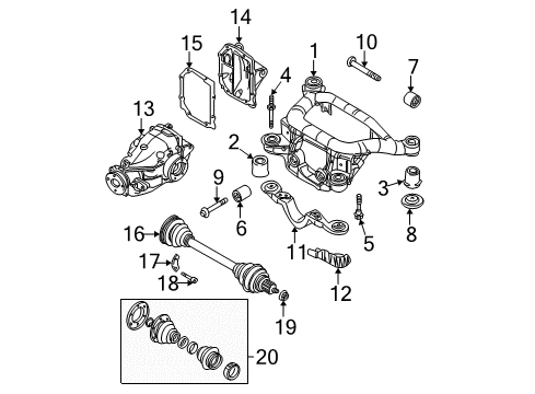 2002 BMW 325xi Axle & Differential - Rear Differential Diagram for 33107531625