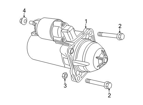 2016 Ram ProMaster 3500 Starter Screw-HEXAGON Head Diagram for 6107001AA