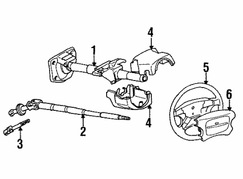 1990 Infiniti M30 Steering Column & Wheel Shaft Assy-Steering Column, Lower Diagram for 48820-F6620