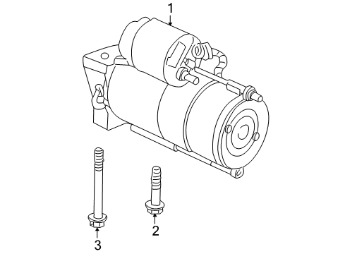 2003 Chevrolet Corvette Starter Starter Asm, (Remanufacture) Diagram for 10465547