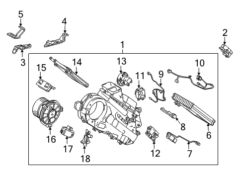 2015 Lexus LX570 Auxiliary Heater & A/C Unit Sub-Assy, Heater Radiator Diagram for 87107-28300
