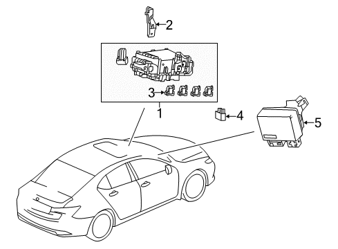 2015 Acura TLX Fuel Supply Box Assembly, Fuse Diagram for 38200-TZ3-A13