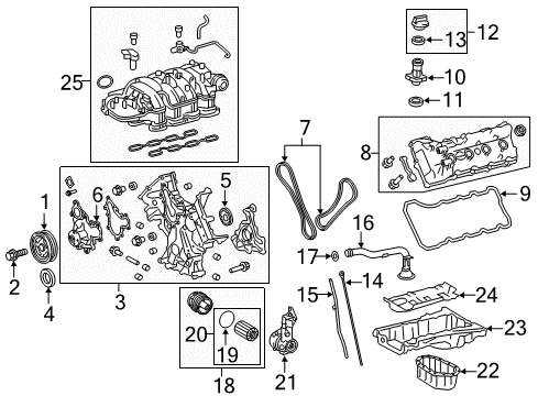 2021 Lexus GX460 Intake Manifold Gasket, Manifold Diagram for 17171-0S030
