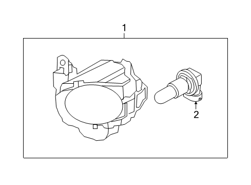 2011 Kia Soul Bulbs Front Fog Lamp Assembly, Left Diagram for 922012K000