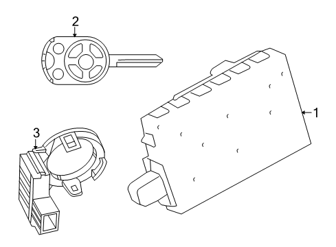 2009 Ford Taurus X Anti-Theft Components Control Module Diagram for 9G1Z-15604-B