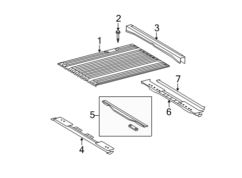 2012 Toyota Tundra Pick Up Box - Floor Floor Diagram for 65311-0C050