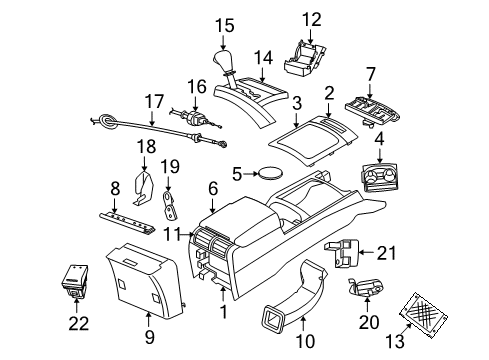 2010 Jeep Grand Cherokee Center Console SHIFTER-SHIFTER Diagram for 52124693AH