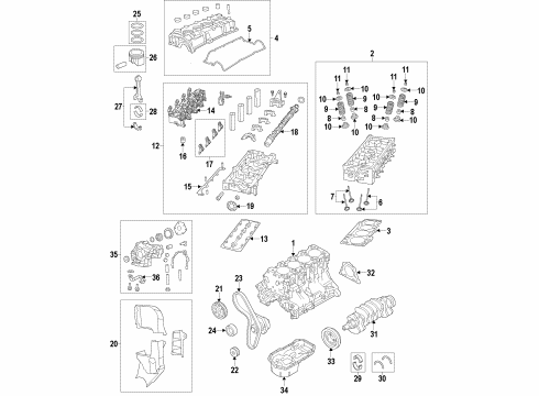 2015 Dodge Dart Engine Parts, Mounts, Cylinder Head & Valves, Camshaft & Timing, Variable Valve Timing, Oil Cooler, Oil Pan, Oil Pump, Balance Shafts, Crankshaft & Bearings, Pistons, Rings & Bearings CRANKSHAF Diagram for 4893989AA