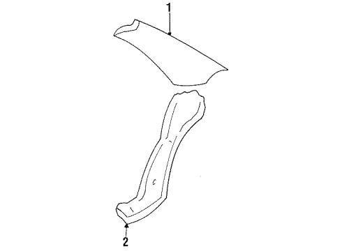 1995 Chrysler LHS Interior Trim - Quarter Panels Panel-Quarter Trim Lower Diagram for PC30RD5