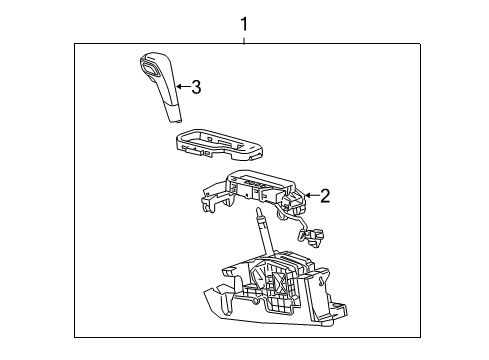 2017 Chevrolet Equinox Gear Shift Control - AT Gear Shift Assembly Diagram for 84320099