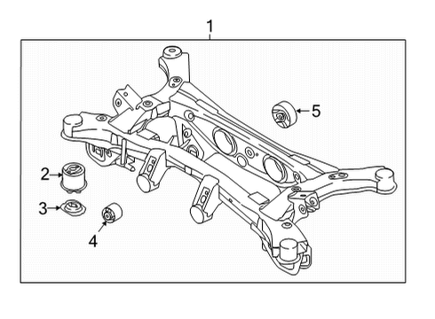 2022 Hyundai Tucson Suspension Mounting - Rear BUSHING-CROSSMEMBER Diagram for 55418-N9200