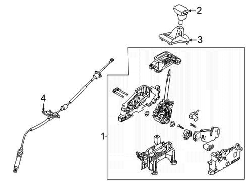 2022 Kia Carnival Shifter Housing CABLE ASSY-ATM LEVER Diagram for 46790R0100