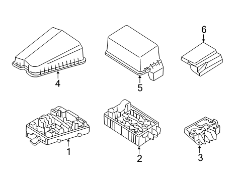 2015 Hyundai Equus Electrical Components Engine Room Junction Box Assembly Diagram for 91950-3M173