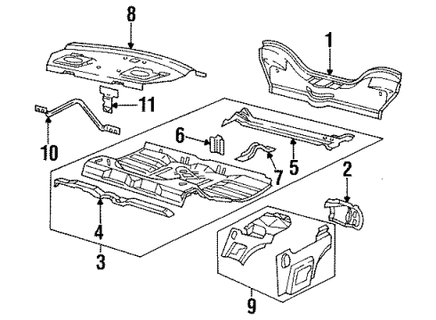 1991 Chevrolet Caprice Rear Body Panel Asm-Rear Compartment Diagram for 10274796