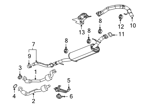 2009 Hummer H3T Exhaust Components Shield Asm-Exhaust Front Pipe Heat Diagram for 93355794