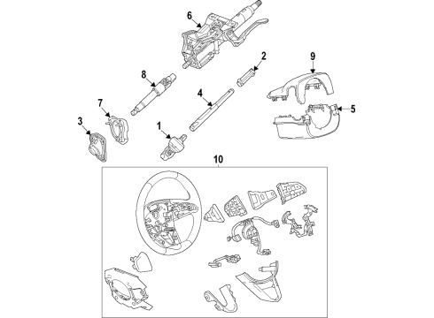 2020 Cadillac CT4 Steering Column & Wheel, Steering Gear & Linkage Lower Boot Diagram for 84740750