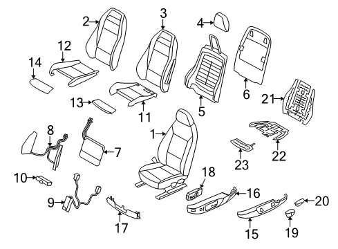 2011 BMW Z4 Seat Components Tubing Support Diagram for 52107143161