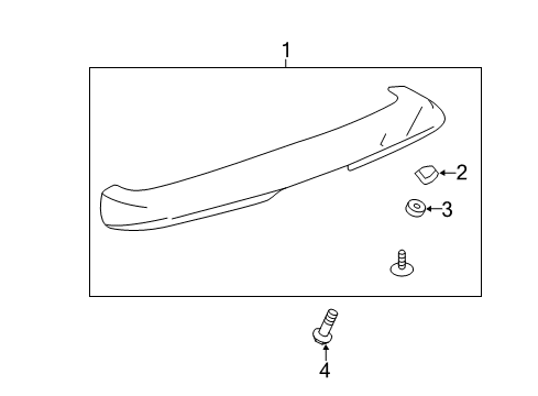 2012 Chevrolet Equinox Rear Spoiler Spoiler Diagram for 23250071