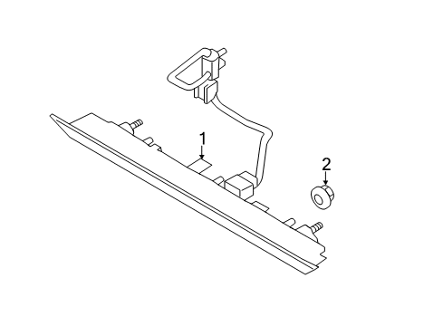 2015 Lincoln MKC High Mount Lamps High Mount Lamp Diagram for EJ7Z-13A613-A