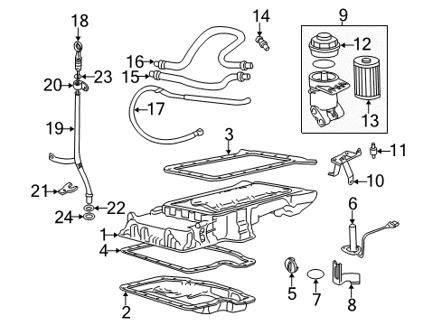1997 BMW 540i Senders Clamp Diagram for 12427840406