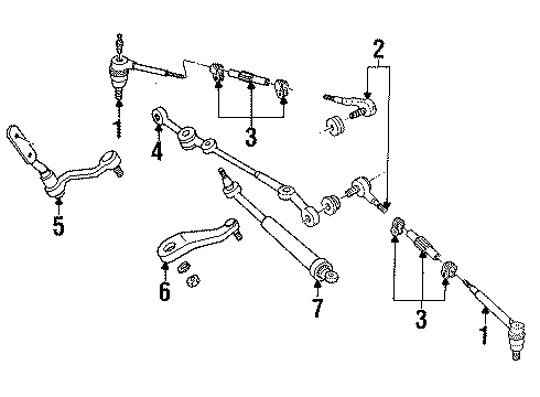 1992 Chevrolet S10 P/S Pump & Hoses, Steering Gear & Linkage Power Steering Pump Rear Brace Diagram for 10087543